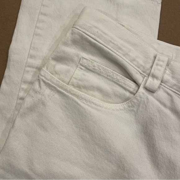 Rachel Comey White Lightly Distressed Straight Leg Jeans Size 8 - Picture 5 of 13